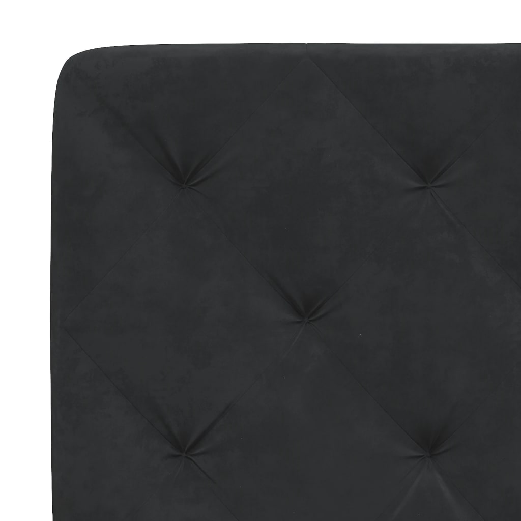 vidaXL Cabecero de cama acolchado terciopelo negro 100 cm