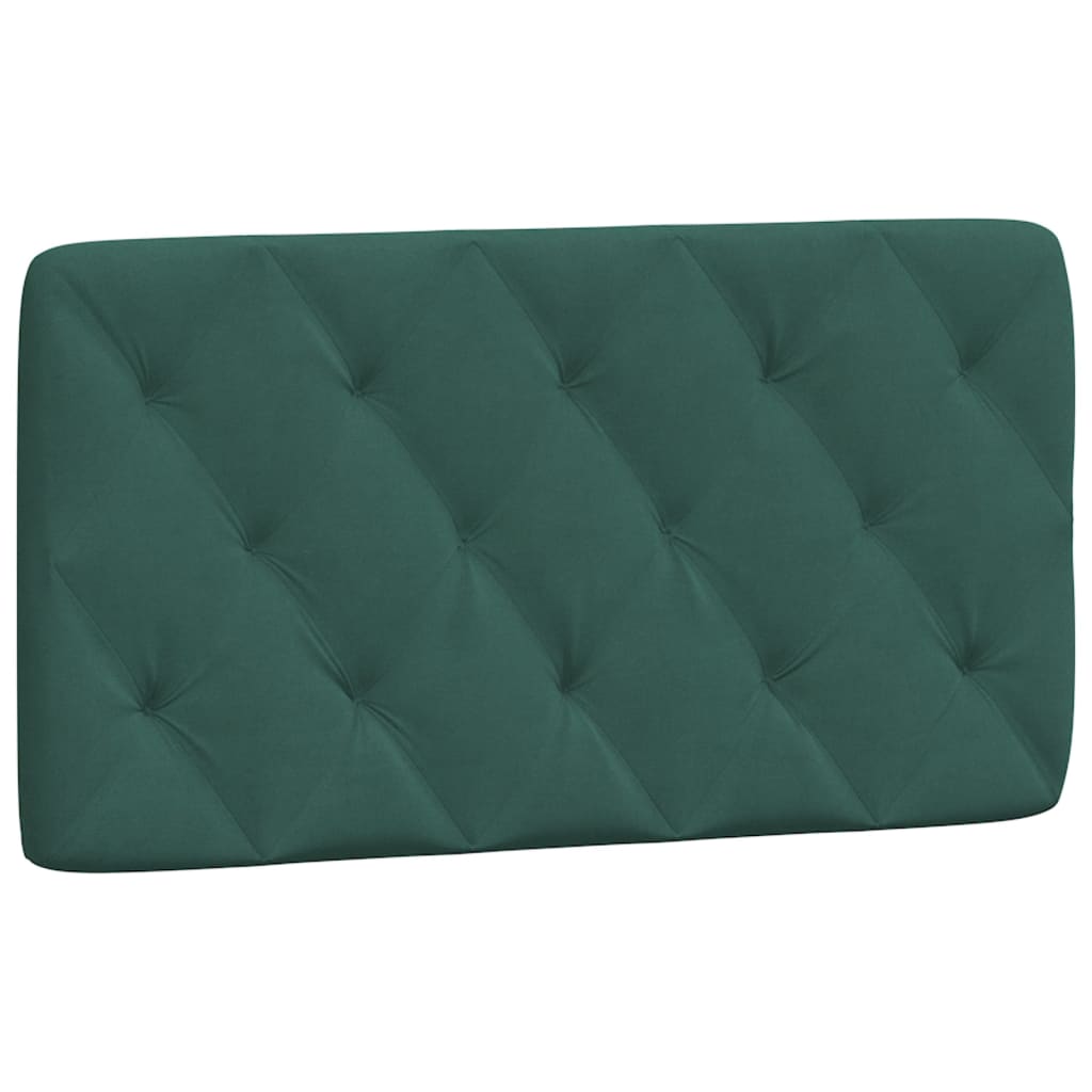 vidaXL Cabecero de cama acolchado terciopelo verde oscuro 100 cm