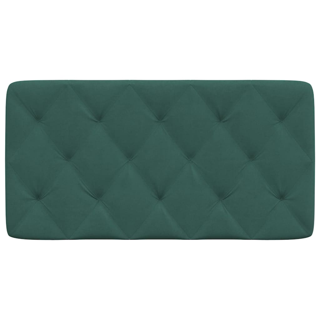 vidaXL Cabecero de cama acolchado terciopelo verde oscuro 100 cm