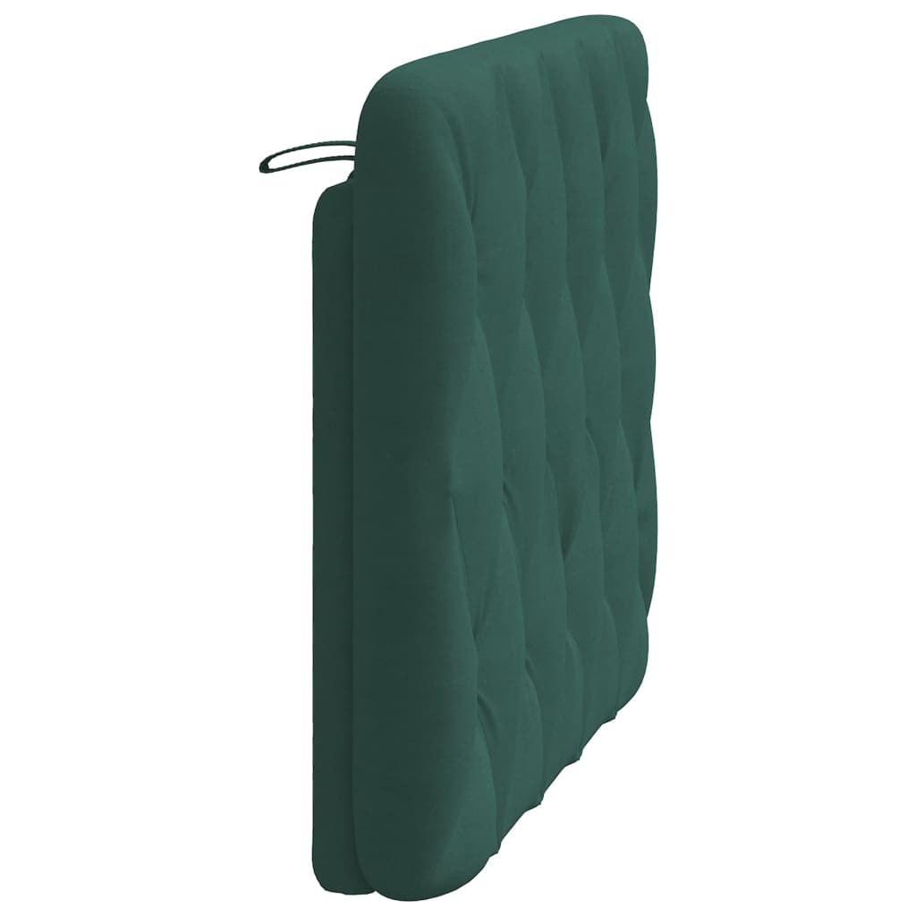 vidaXL Cabecero de cama acolchado terciopelo verde oscuro 100 cm