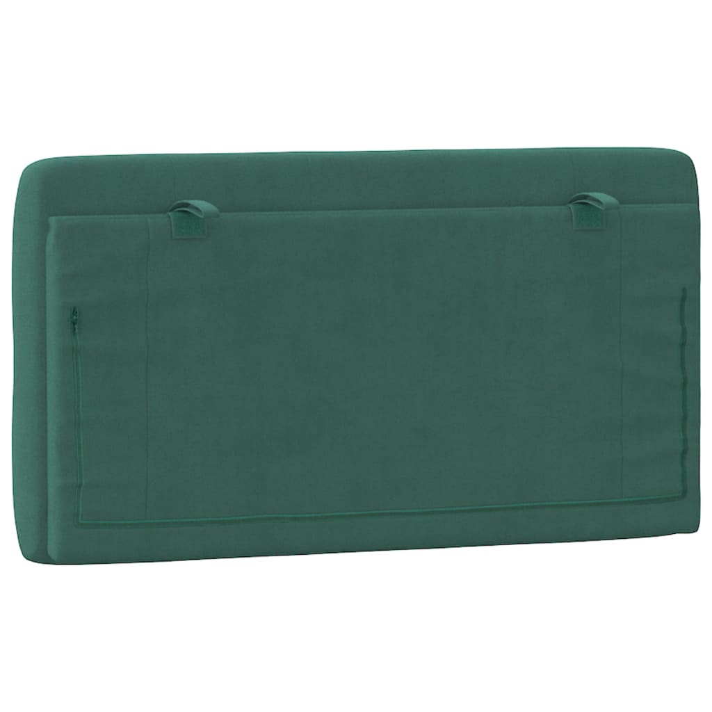 vidaXL Cabecero de cama acolchado terciopelo verde oscuro 100 cm