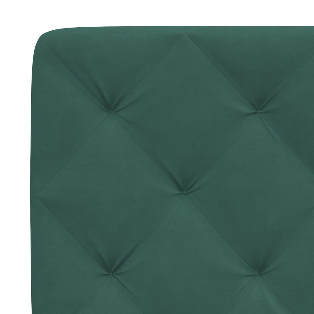 vidaXL Cabecero de cama acolchado terciopelo verde oscuro 100 cm