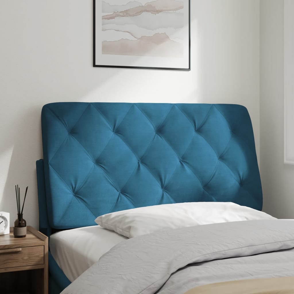 vidaXL Cabecero de cama acolchado terciopelo azul 100 cm