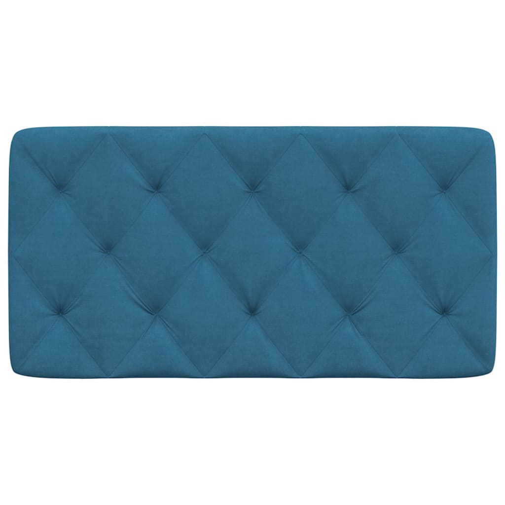 vidaXL Cabecero de cama acolchado terciopelo azul 100 cm