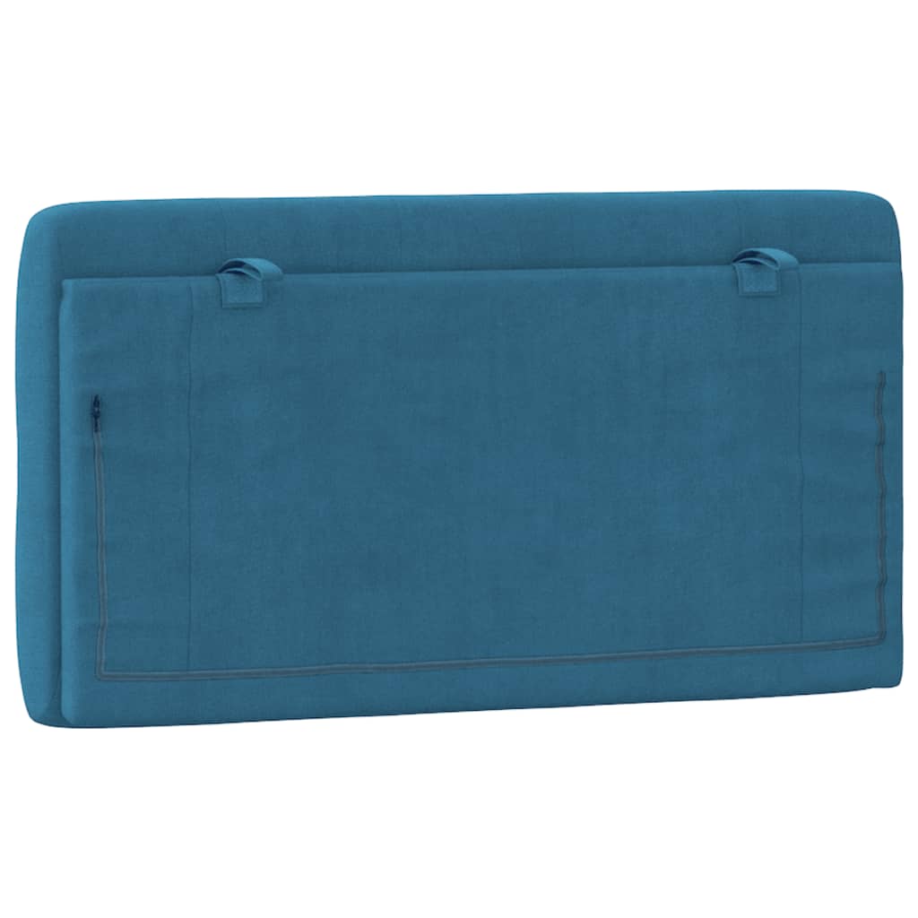 vidaXL Cabecero de cama acolchado terciopelo azul 100 cm