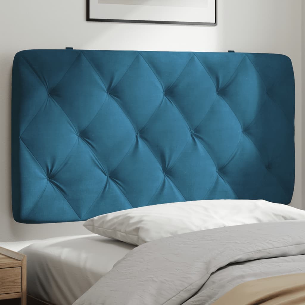 vidaXL Cabecero de cama acolchado terciopelo azul 100 cm