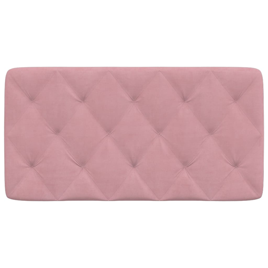 vidaXL Cabecero de cama acolchado terciopelo rosa 100 cm