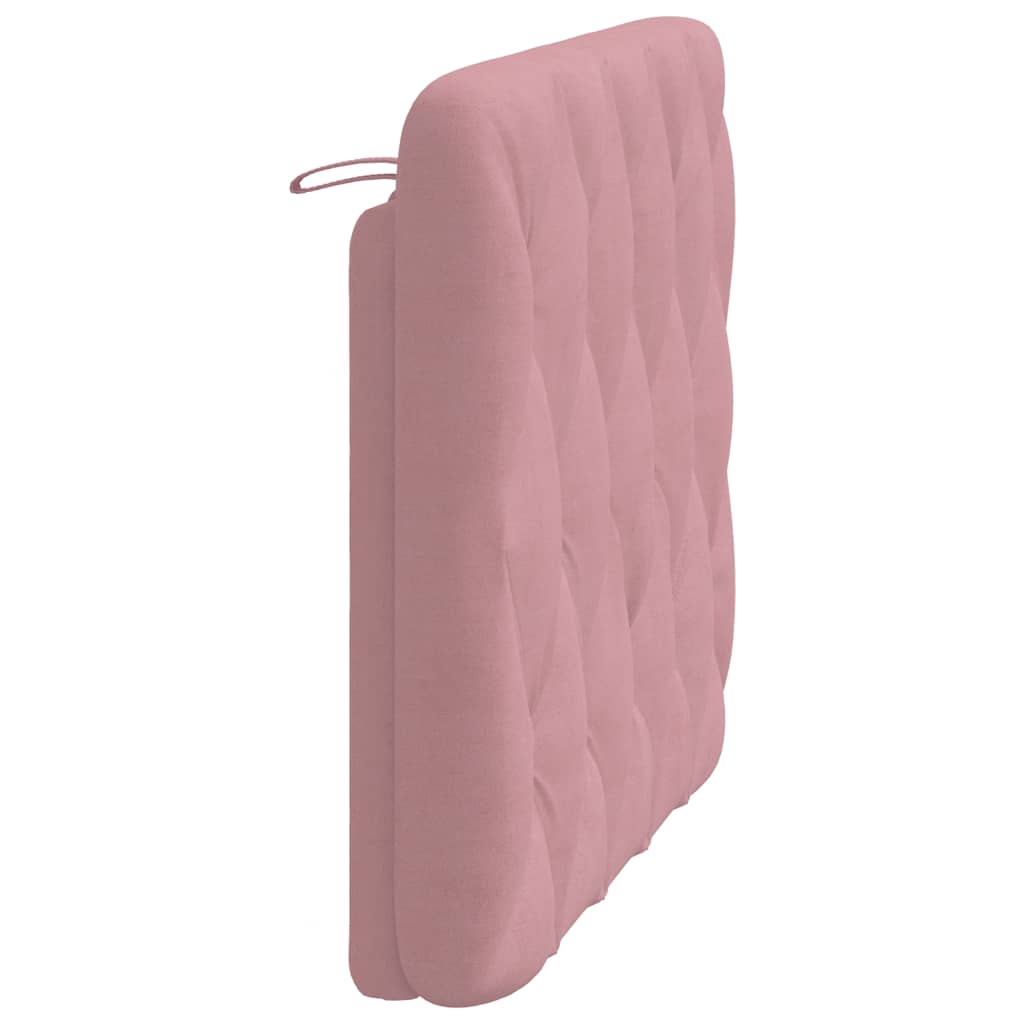 vidaXL Cabecero de cama acolchado terciopelo rosa 100 cm