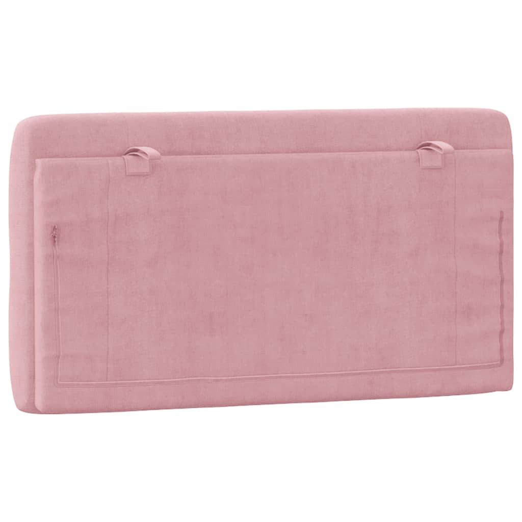 vidaXL Cabecero de cama acolchado terciopelo rosa 100 cm