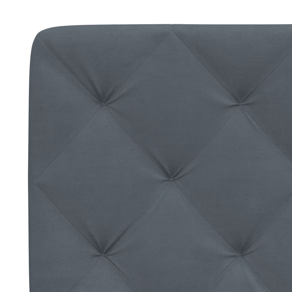 vidaXL Cabecero de cama acolchado terciopelo gris oscuro 120 cm