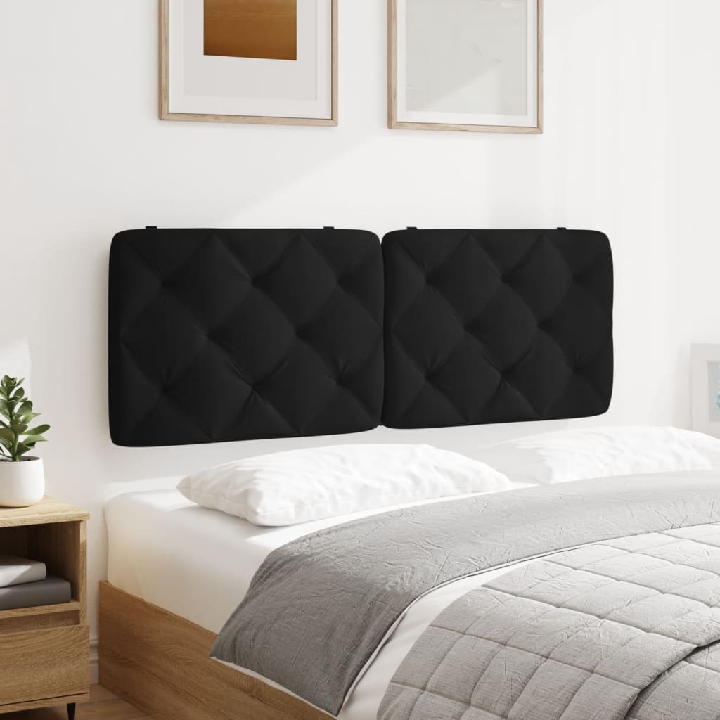 vidaXL Cabecero de cama acolchado terciopelo negro 120 cm