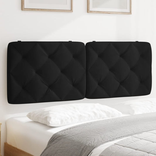 vidaXL Cabecero de cama acolchado terciopelo negro 120 cm