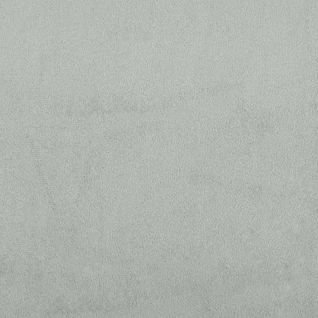 vidaXL Cabecero de cama acolchado terciopelo gris claro 140 cm