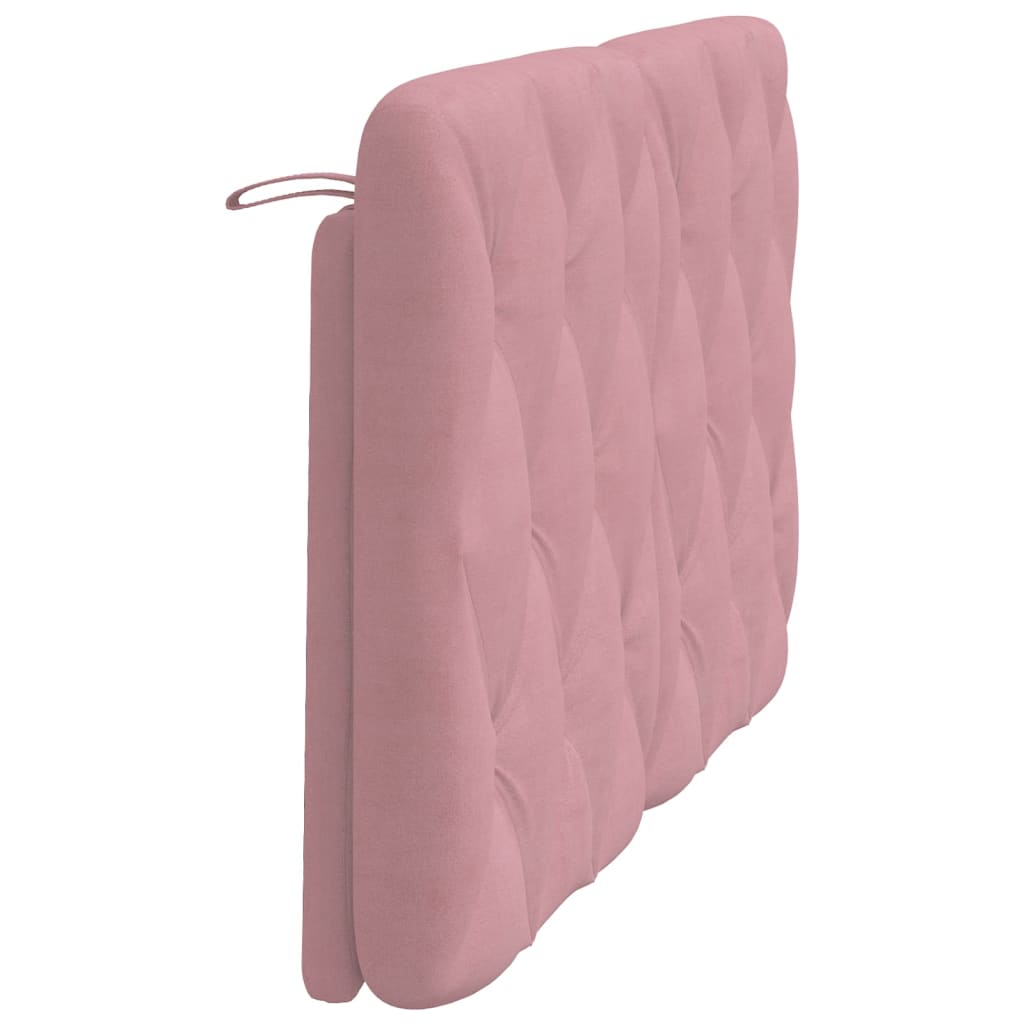 vidaXL Cabecero de cama acolchado terciopelo rosa 140 cm