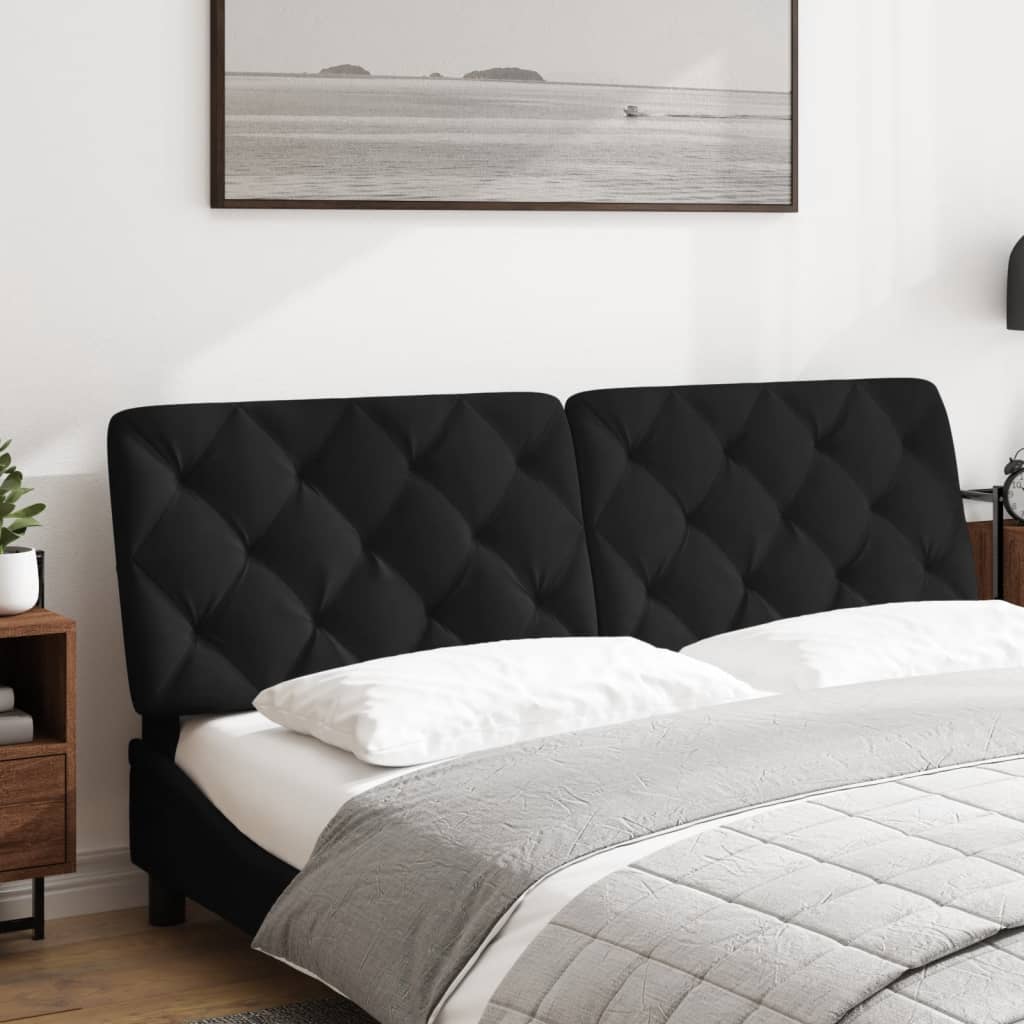 vidaXL Cabecero de cama acolchado terciopelo negro 160 cm