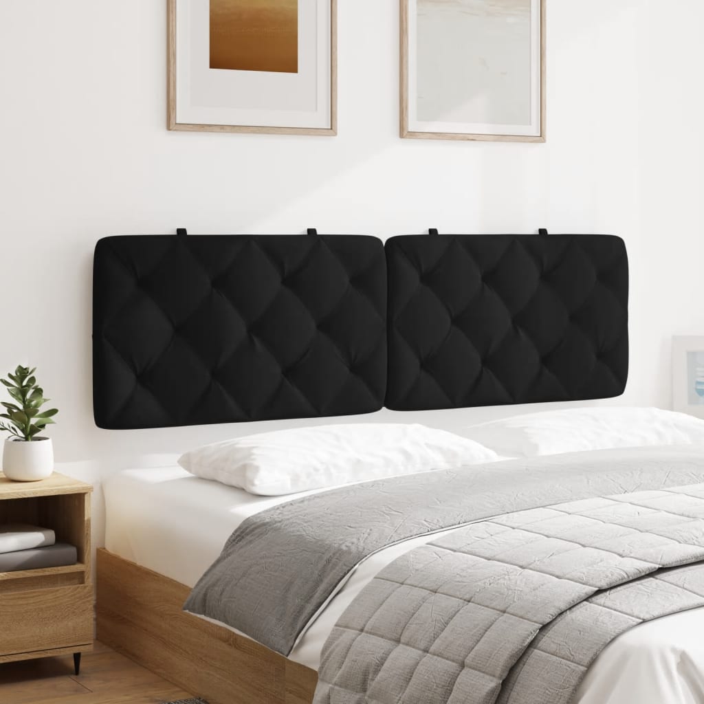 vidaXL Cabecero de cama acolchado terciopelo negro 160 cm