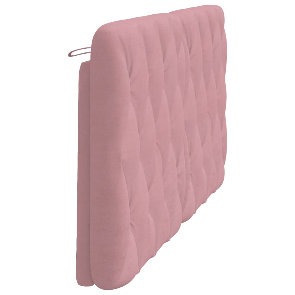 vidaXL Cabecero de cama acolchado terciopelo rosa 160 cm