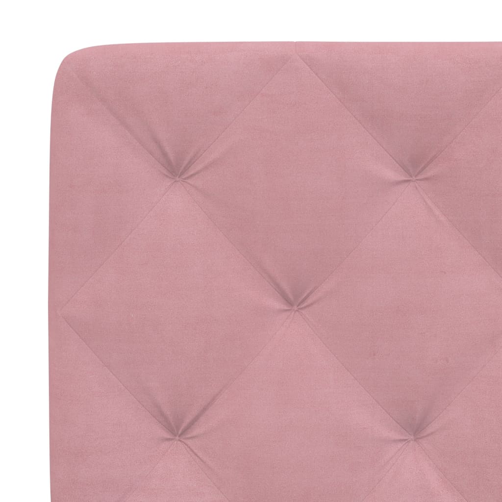 vidaXL Cabecero de cama acolchado terciopelo rosa 160 cm