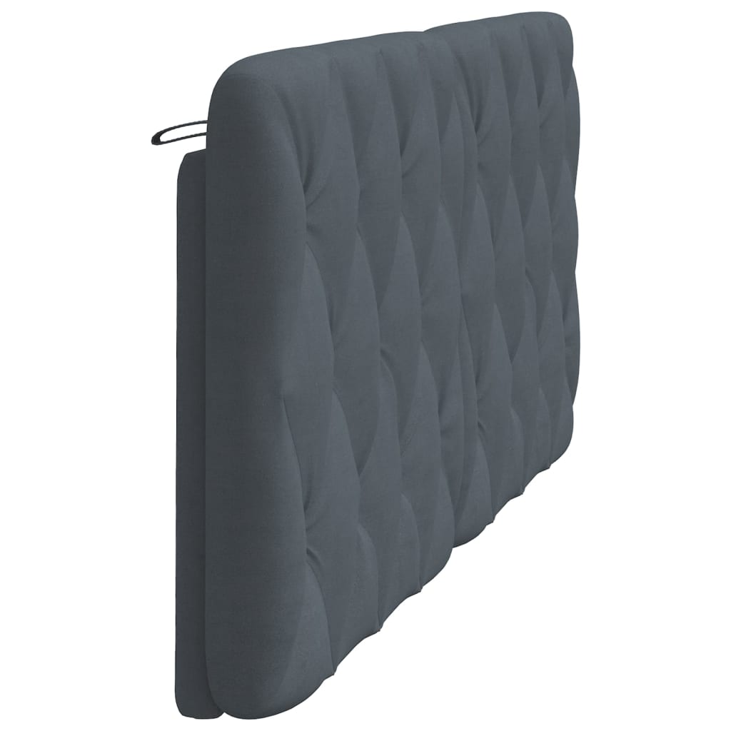 vidaXL Cabecero de cama acolchado terciopelo gris oscuro 180 cm