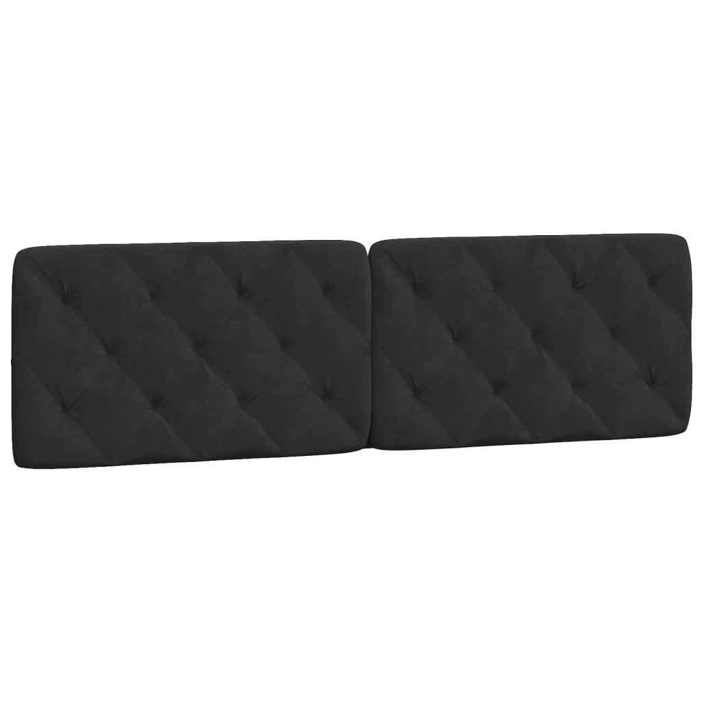 vidaXL Cabecero de cama acolchado terciopelo negro 180 cm