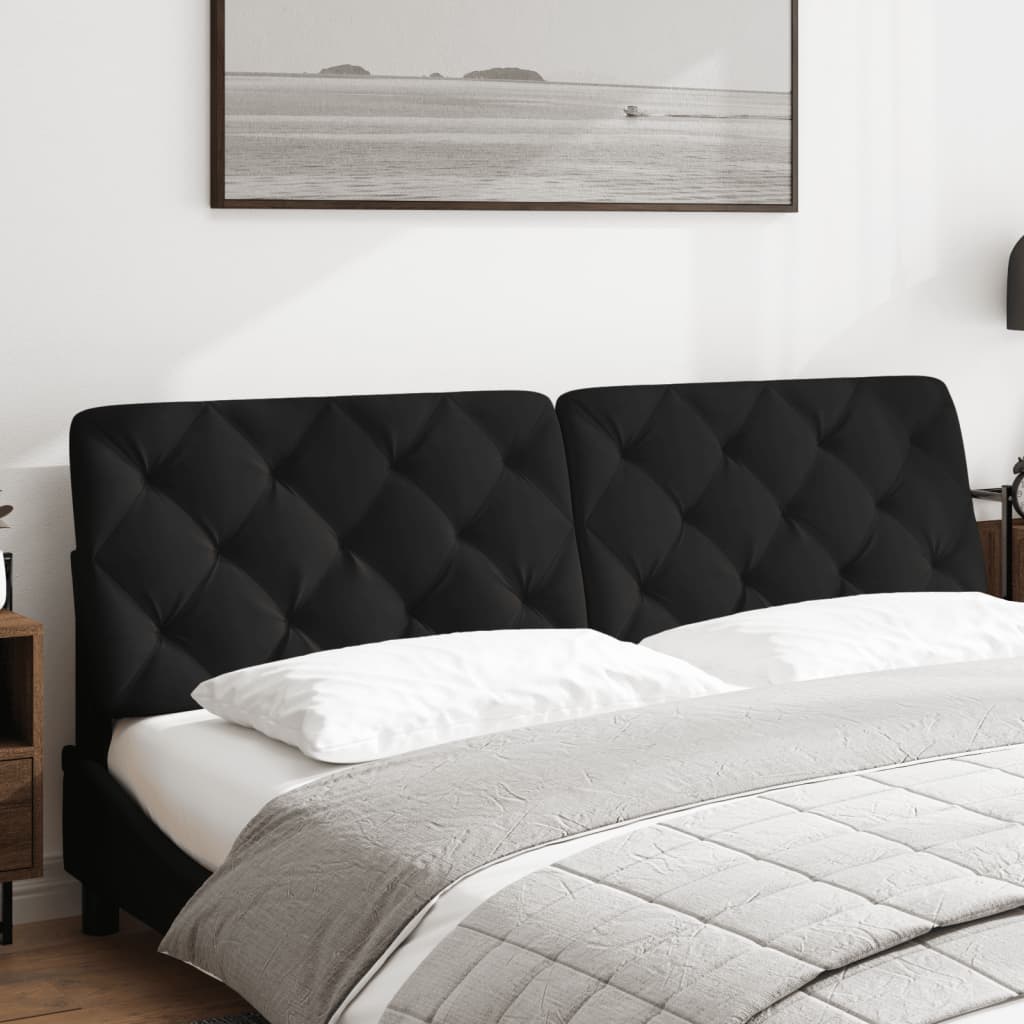 vidaXL Cabecero de cama acolchado terciopelo negro 180 cm