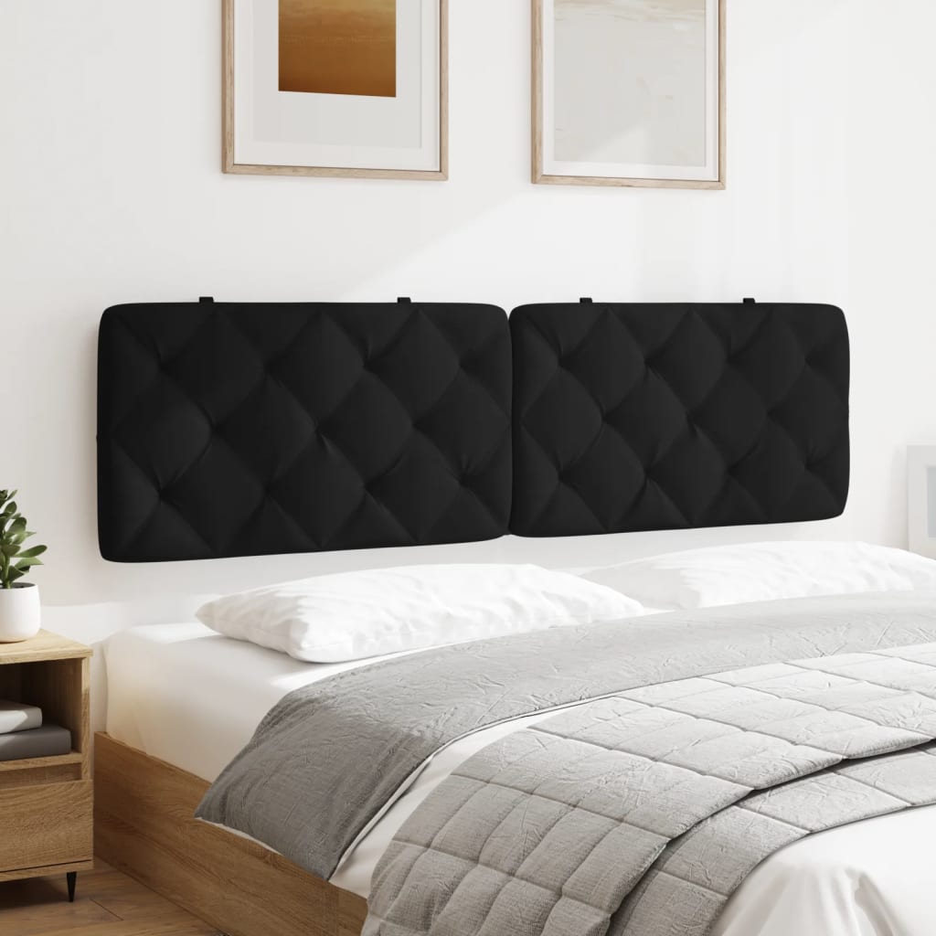 vidaXL Cabecero de cama acolchado terciopelo negro 180 cm