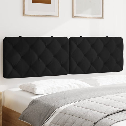 vidaXL Cabecero de cama acolchado terciopelo negro 180 cm