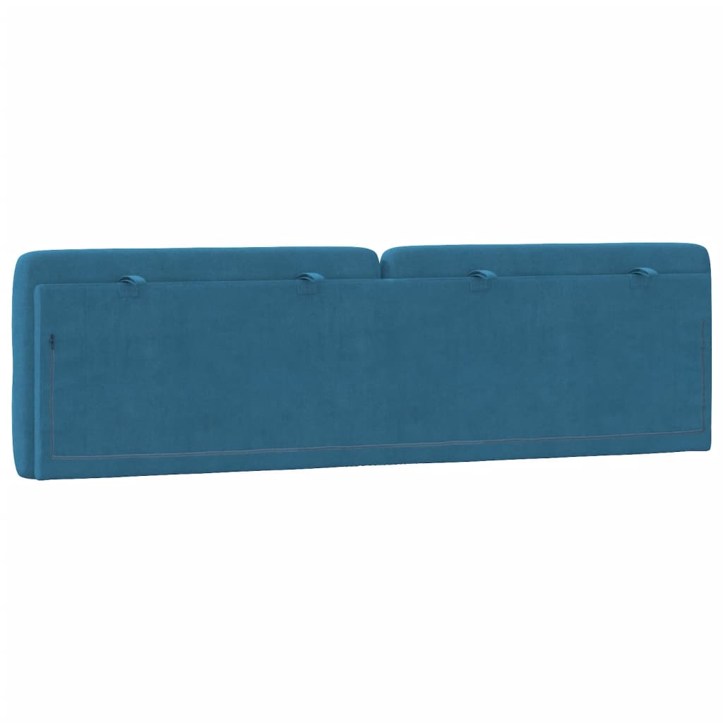 vidaXL Cabecero de cama acolchado terciopelo azul 180 cm