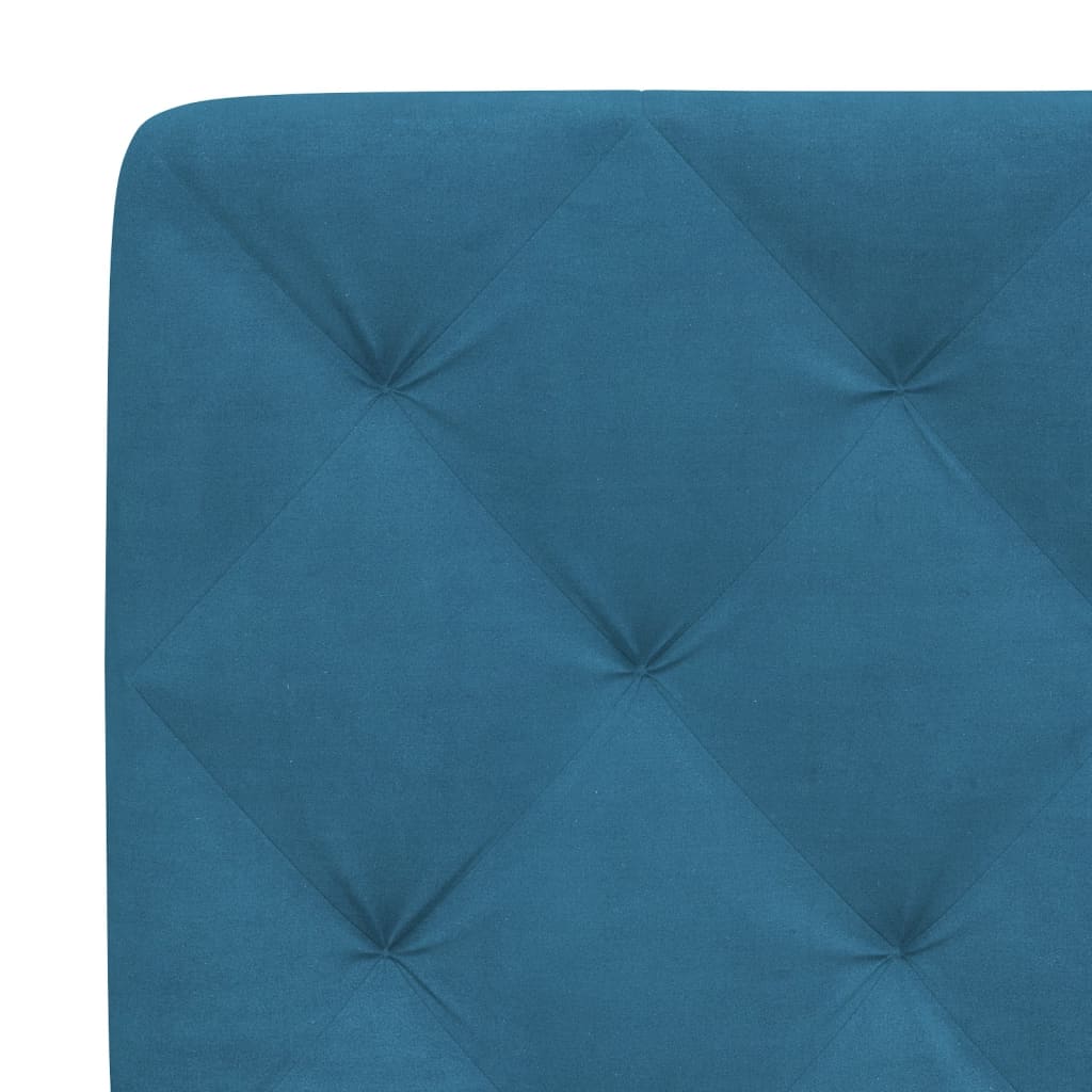 vidaXL Cabecero de cama acolchado terciopelo azul 180 cm