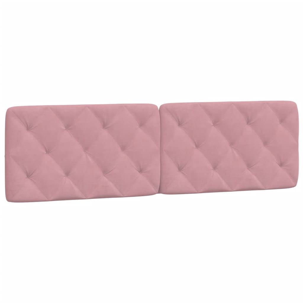 vidaXL Cabecero de cama acolchado terciopelo rosa 180 cm