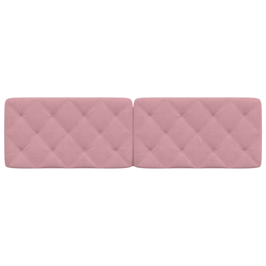 vidaXL Cabecero de cama acolchado terciopelo rosa 180 cm