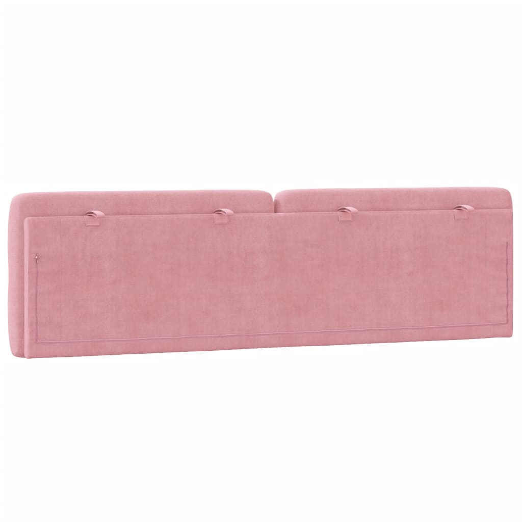 vidaXL Cabecero de cama acolchado terciopelo rosa 180 cm