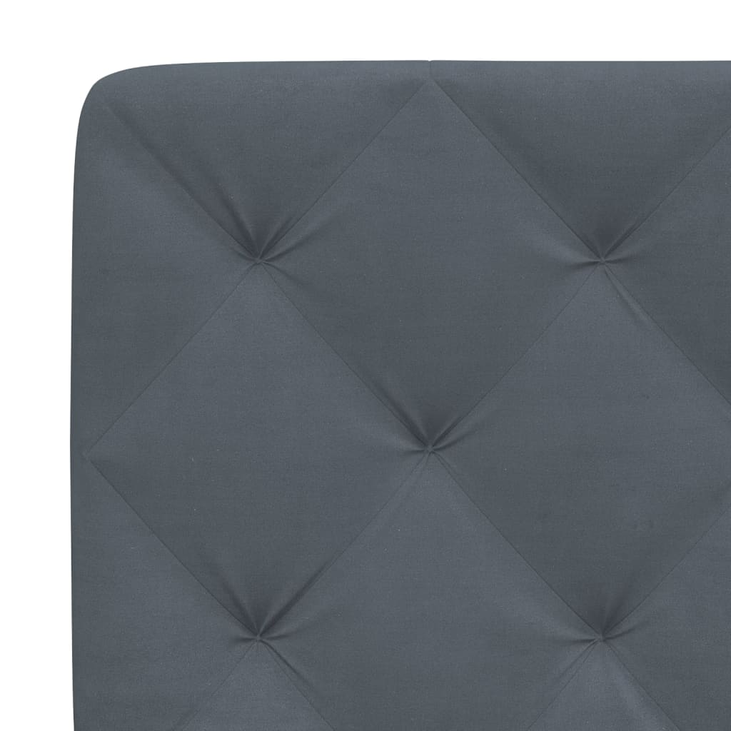 vidaXL Cabecero de cama acolchado terciopelo gris oscuro 200 cm