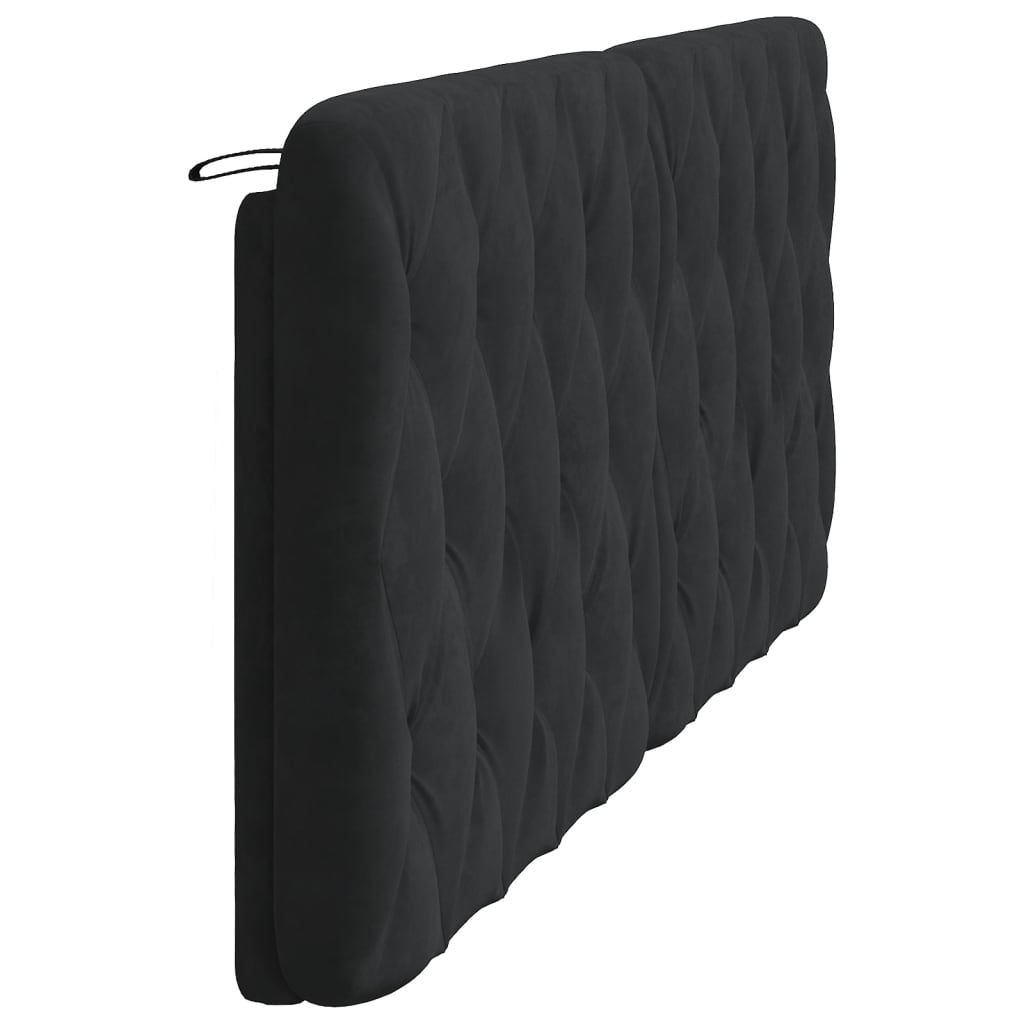 vidaXL Cabecero de cama acolchado terciopelo negro 200 cm