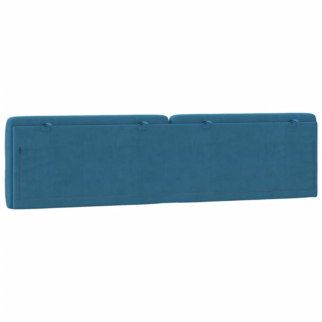 vidaXL Cabecero de cama acolchado terciopelo azul 200 cm