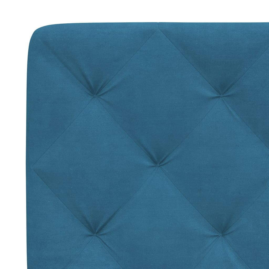 vidaXL Cabecero de cama acolchado terciopelo azul 200 cm