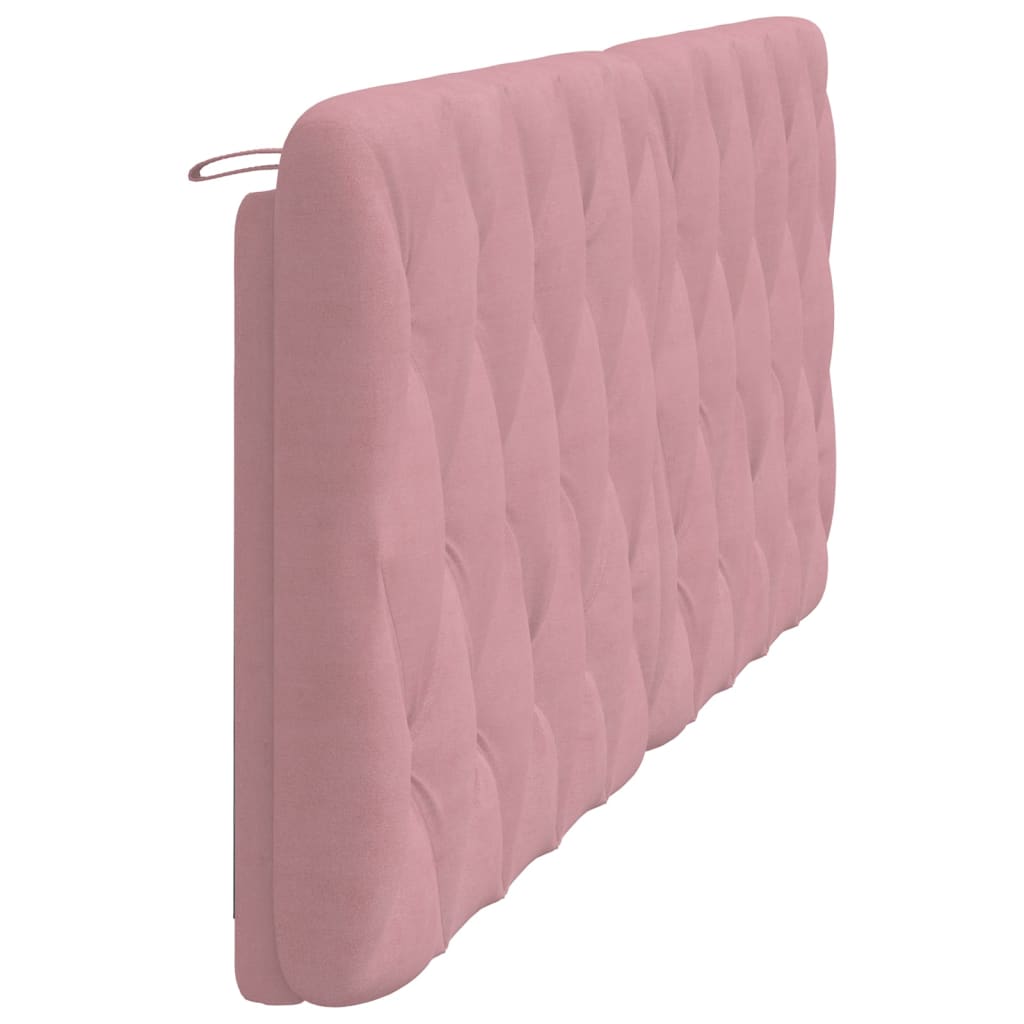 vidaXL Cabecero de cama acolchado terciopelo rosa 200 cm