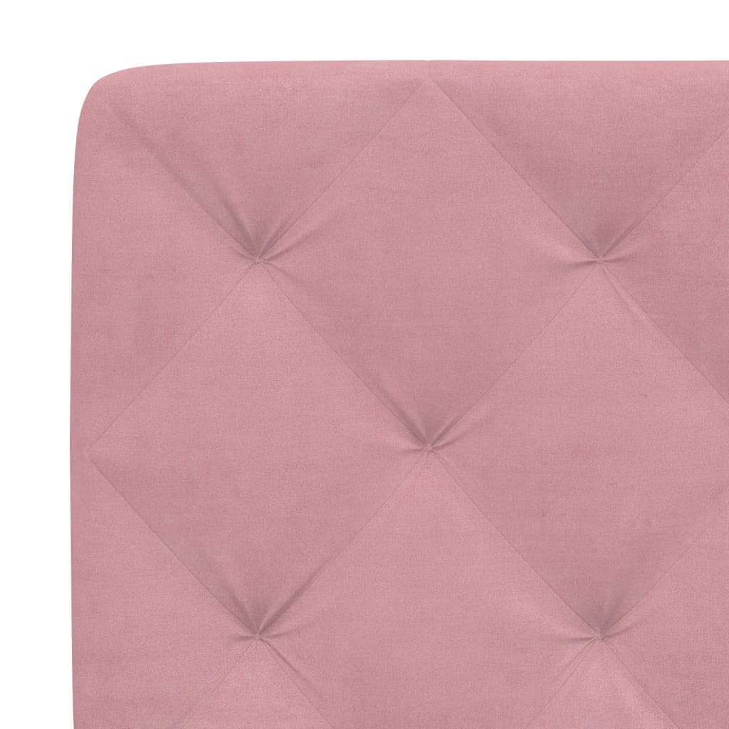 vidaXL Cabecero de cama acolchado terciopelo rosa 200 cm