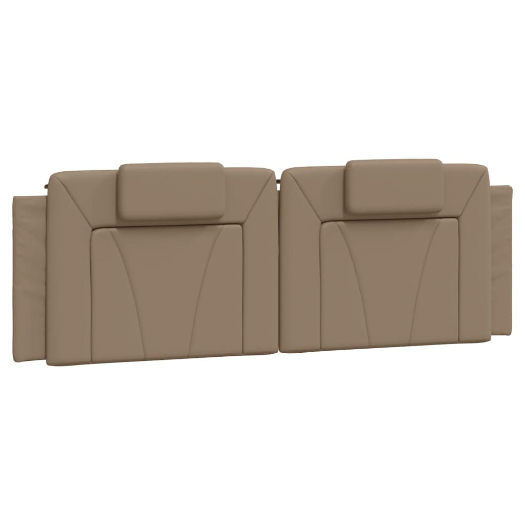 vidaXL Cabecero de cama acolchado cuero sintético capuchino 160 cm