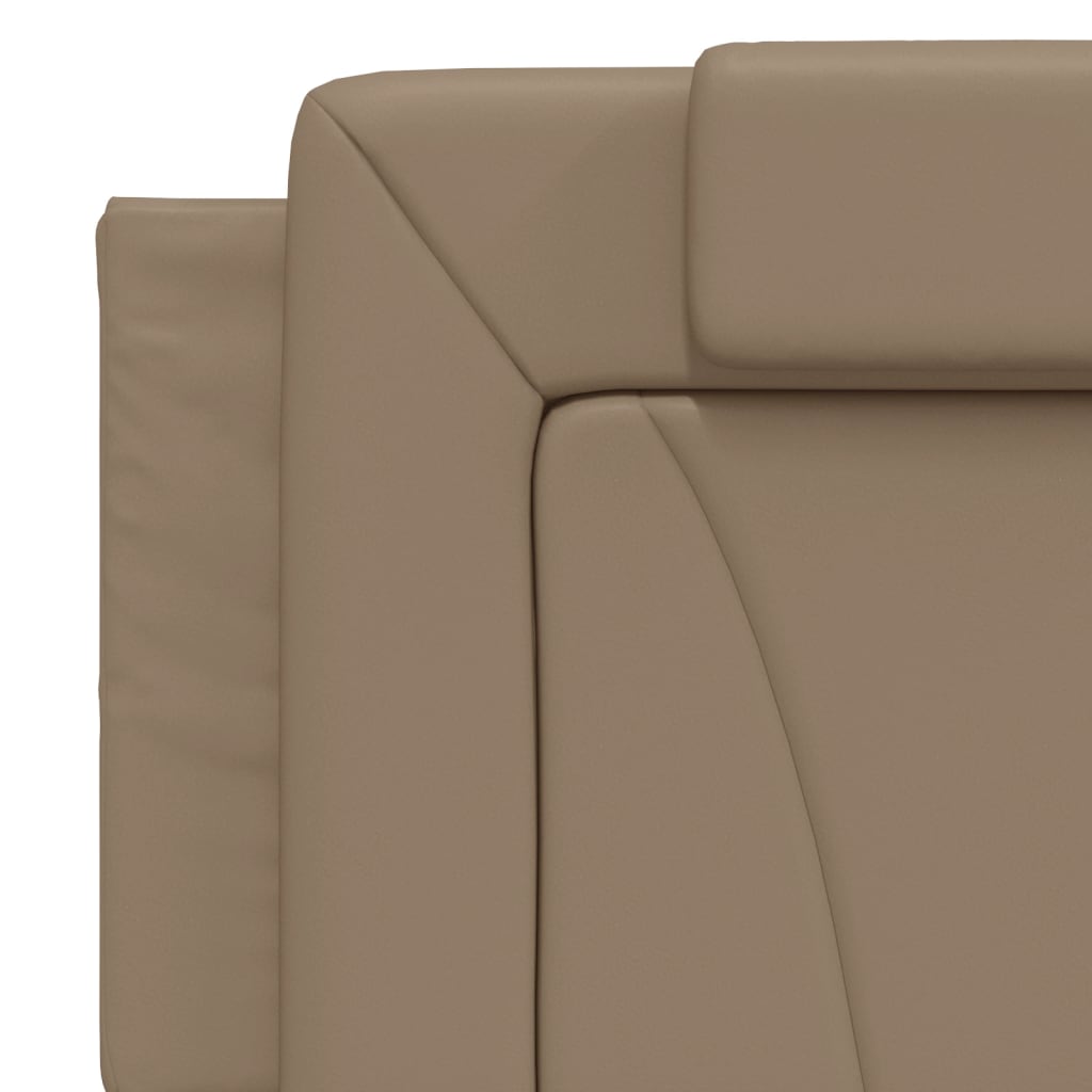 vidaXL Cabecero de cama acolchado cuero sintético capuchino 160 cm