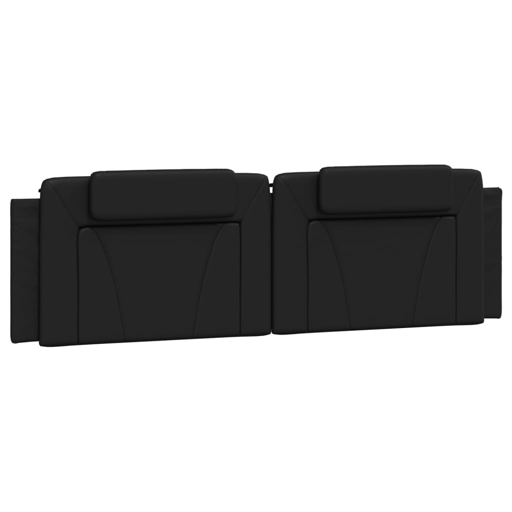 vidaXL Cabecero de cama acolchado cuero sintético negro 180 cm