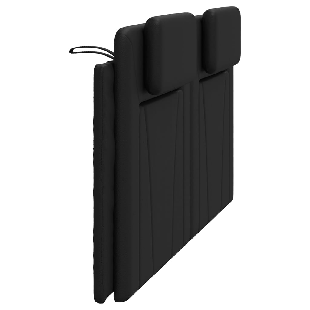 vidaXL Cabecero de cama acolchado cuero sintético negro 180 cm