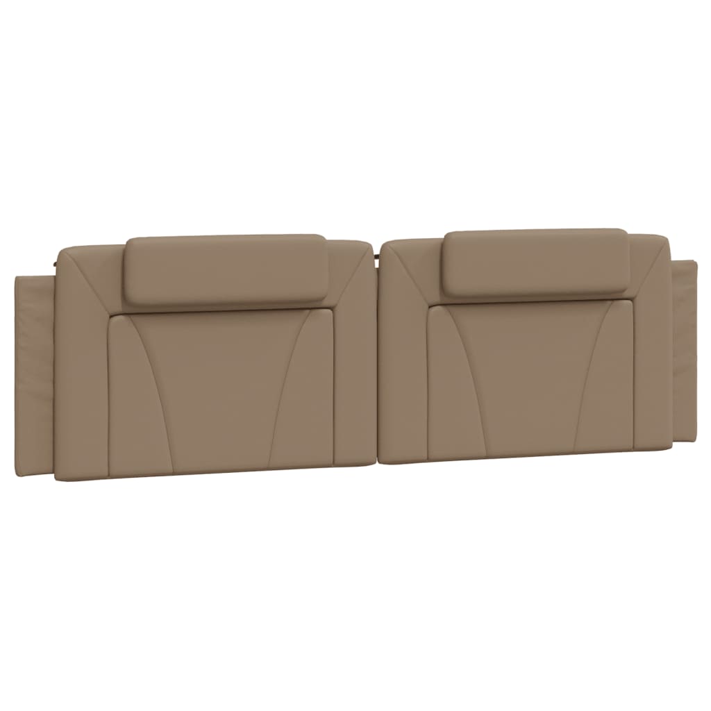 vidaXL Cabecero de cama acolchado cuero sintético capuchino 180 cm