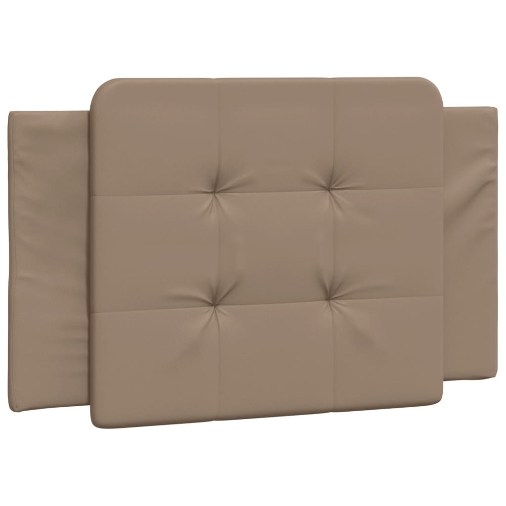 vidaXL Cabecero de cama acolchado cuero sintético capuchino 90 cm