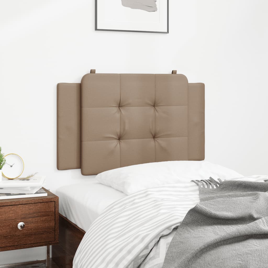 vidaXL Cabecero de cama acolchado cuero sintético capuchino 90 cm