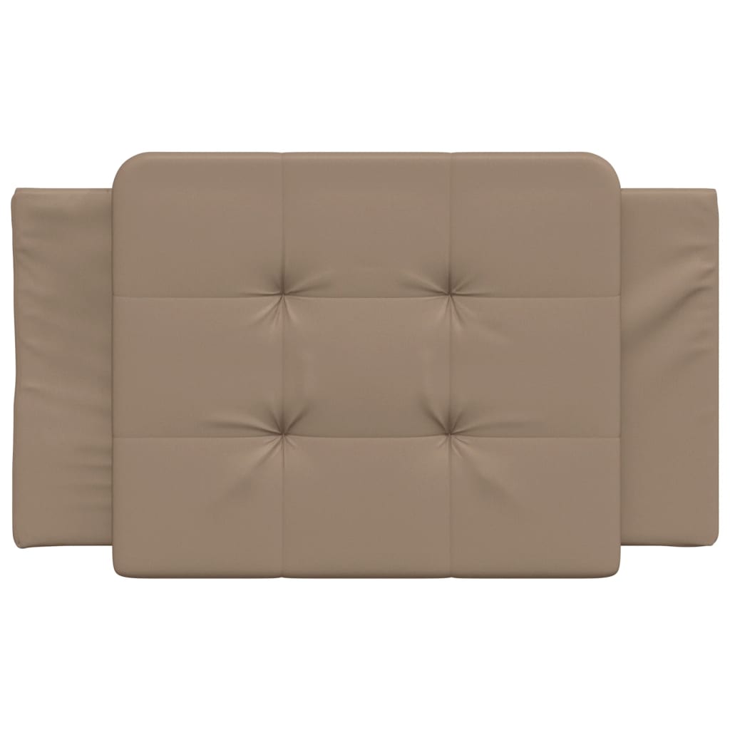 vidaXL Cabecero de cama acolchado cuero sintético capuchino 90 cm