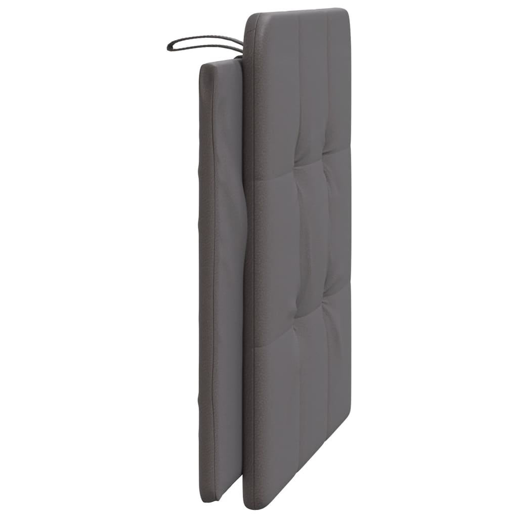 vidaXL Cabecero de cama acolchado cuero sintético gris 100 cm