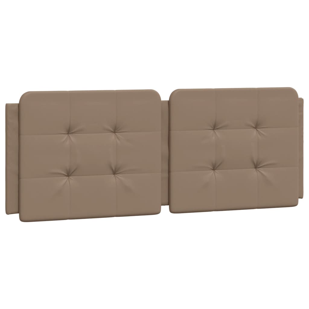 vidaXL Cabecero de cama acolchado cuero sintético capuchino 120 cm