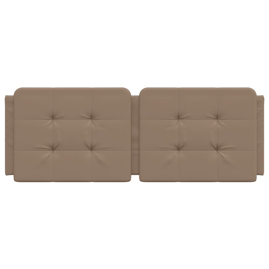 vidaXL Cabecero de cama acolchado cuero sintético capuchino 120 cm