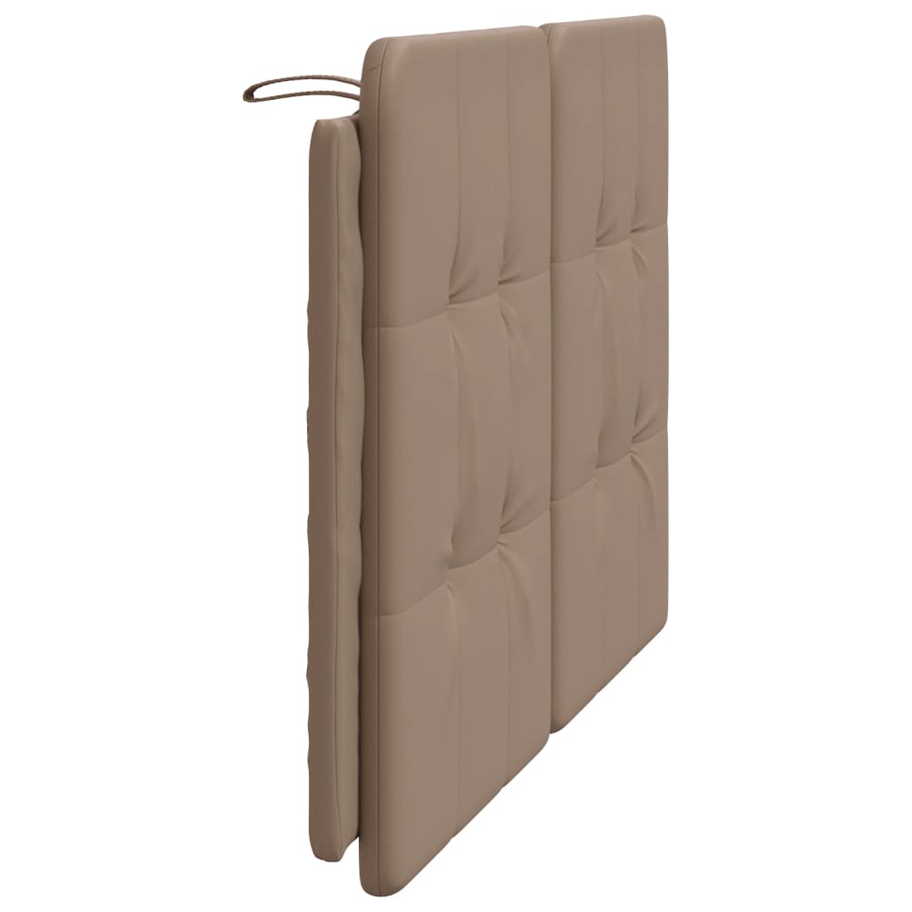 vidaXL Cabecero de cama acolchado cuero sintético capuchino 120 cm